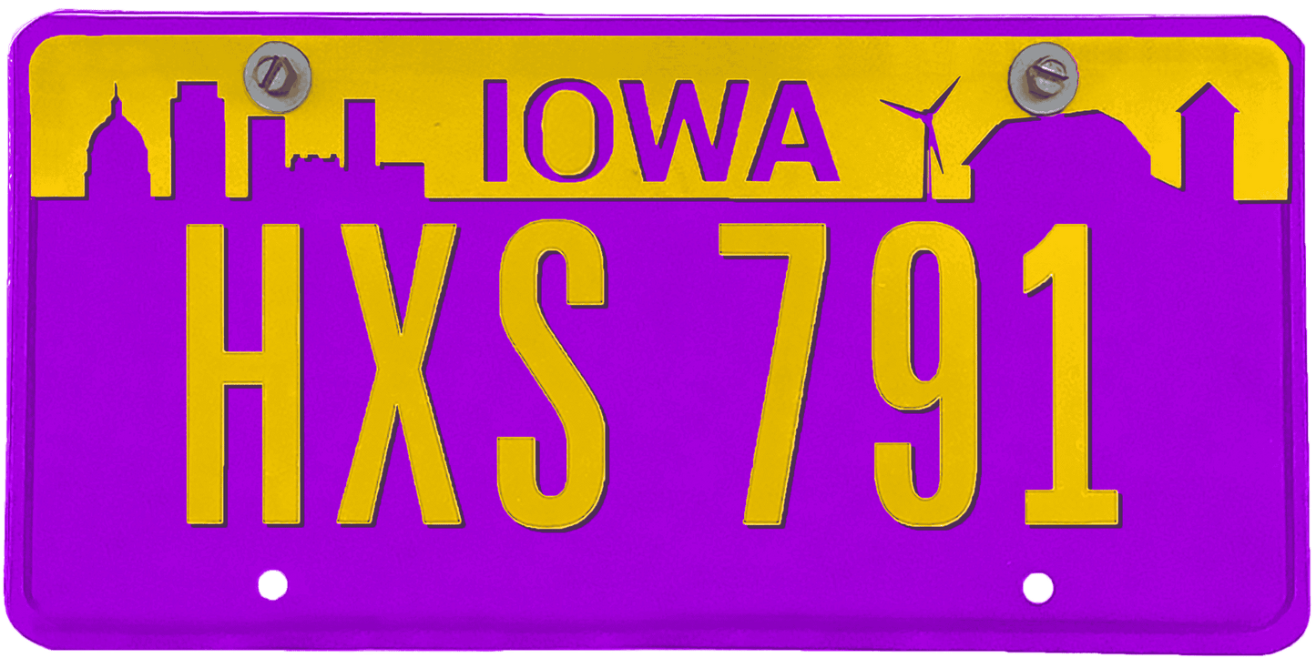 Iowa License Plate Wrap Kit