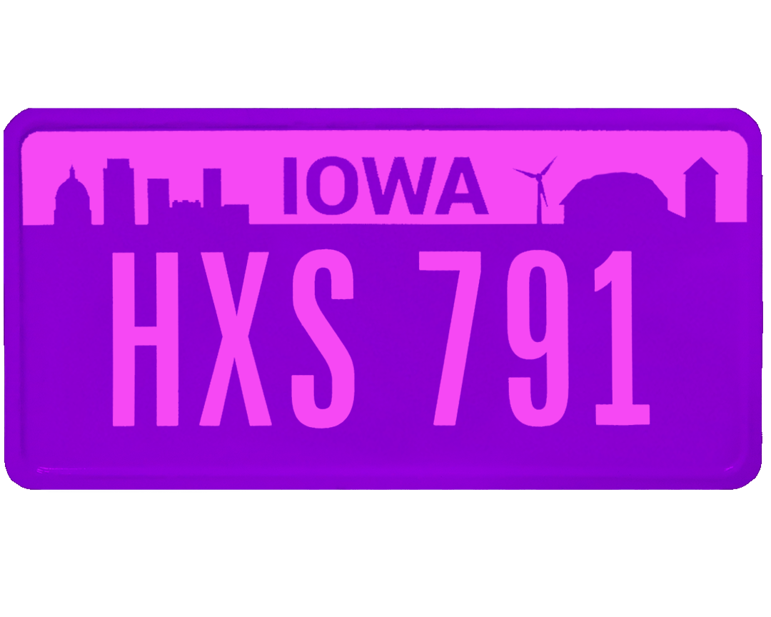 Iowa License Plate Wrap Kit