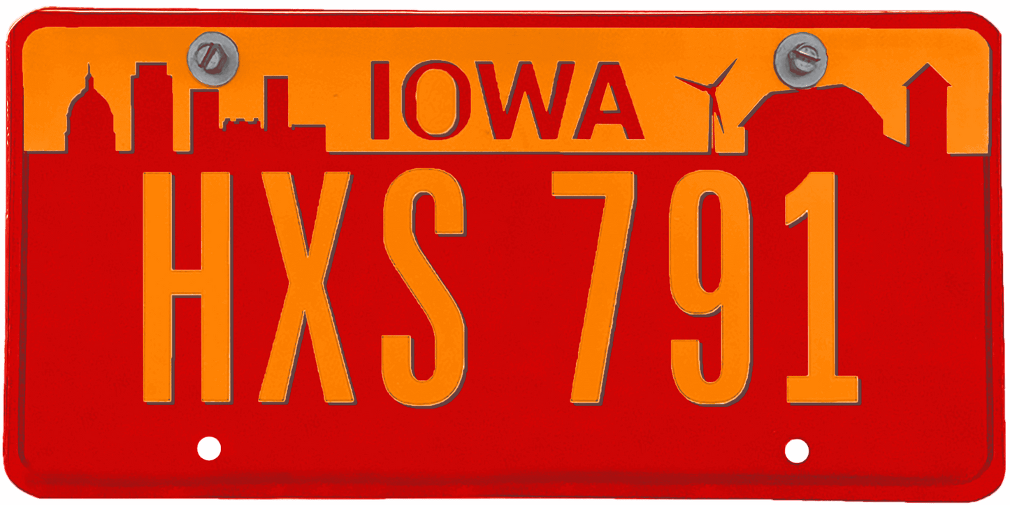 Iowa License Plate Wrap Kit