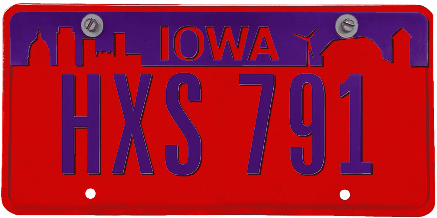 Iowa License Plate Wrap Kit