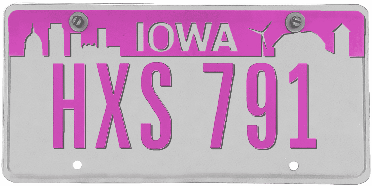 Iowa License Plate Wrap Kit