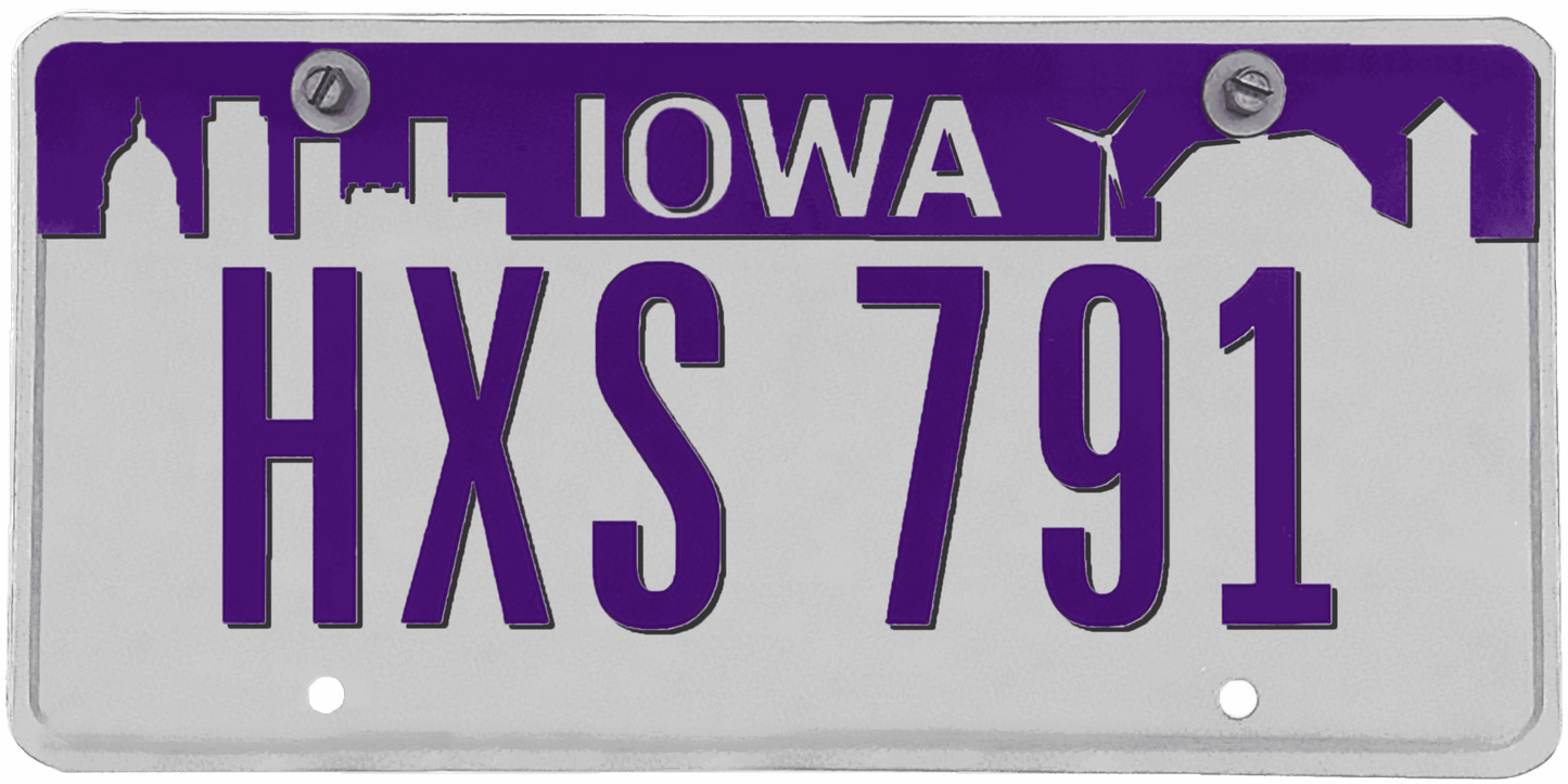 Iowa License Plate Wrap Kit