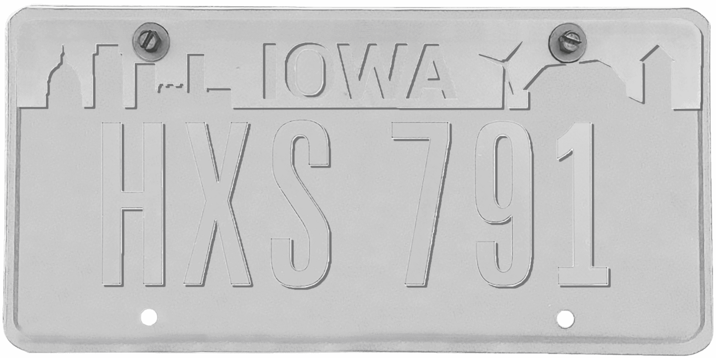 Iowa License Plate Wrap Kit