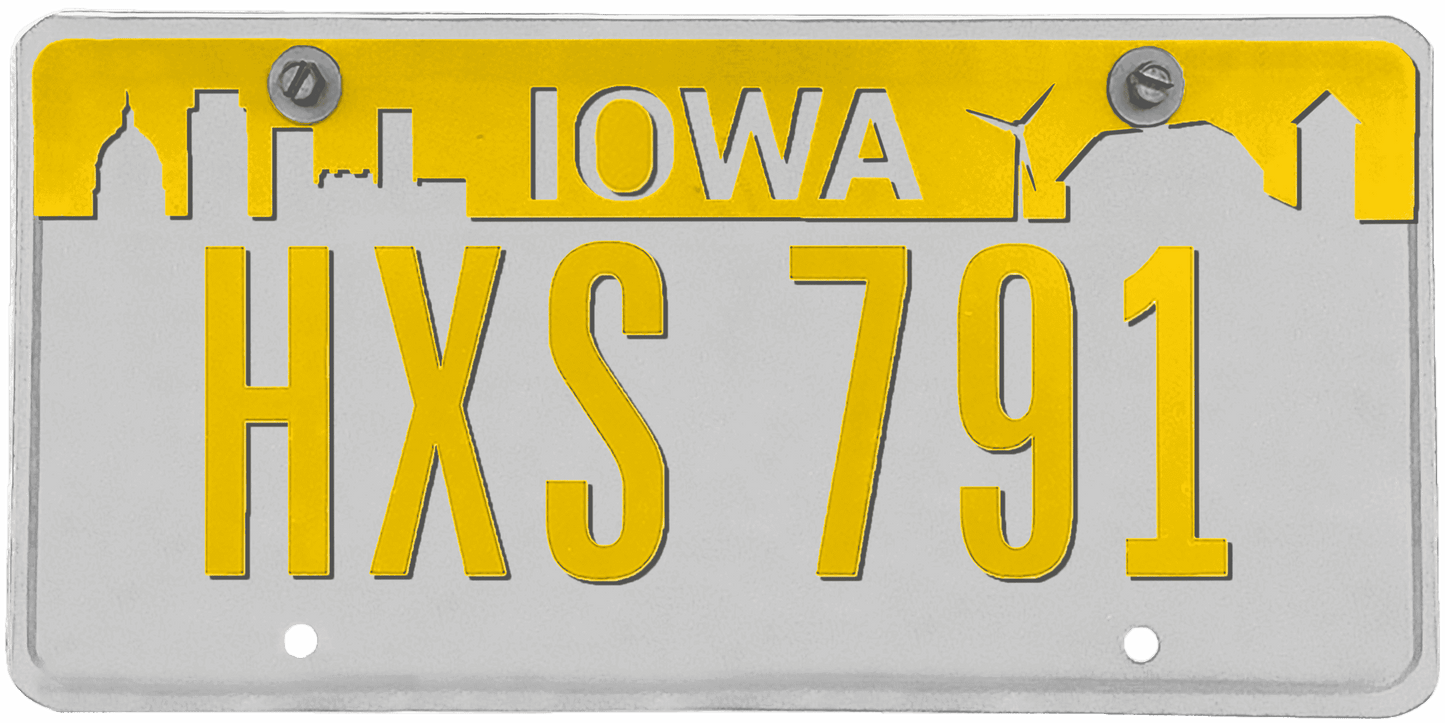 Iowa License Plate Wrap Kit