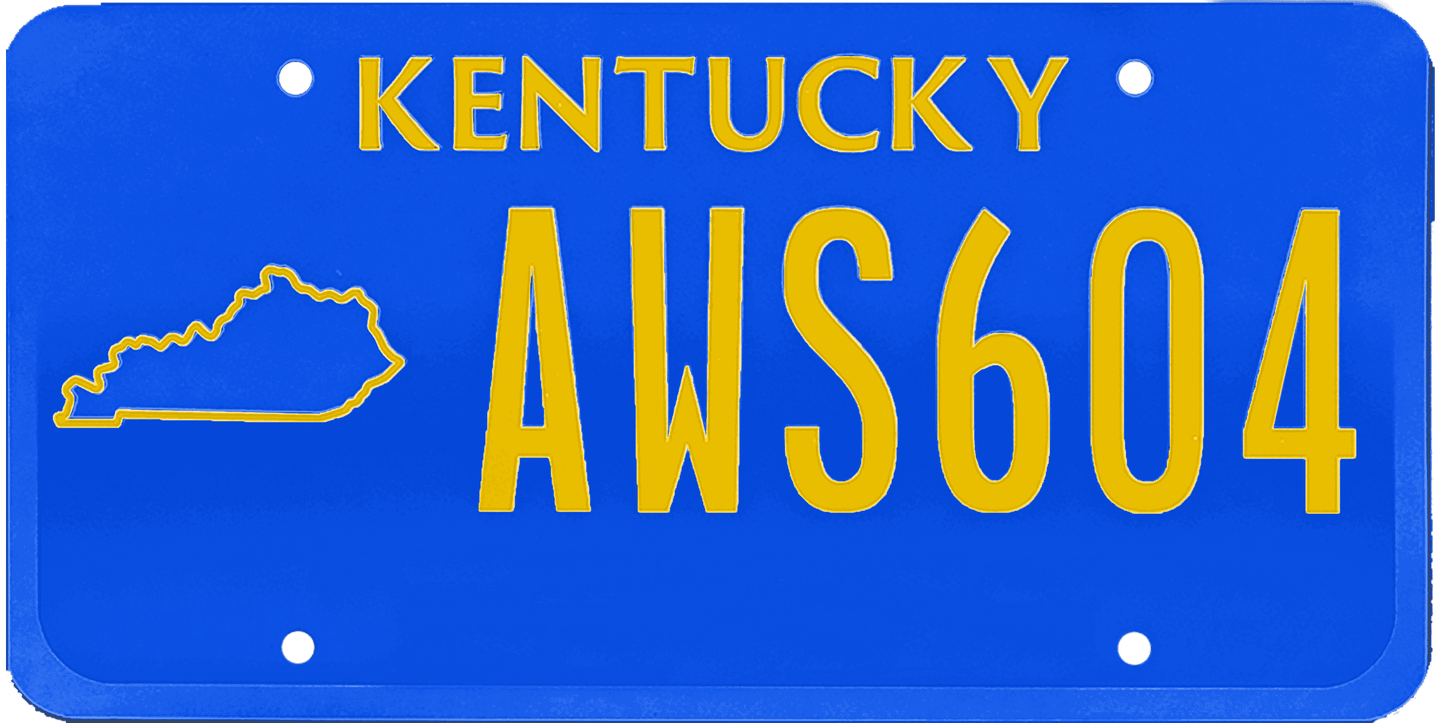 Kentucky License Plate Wrap Kit