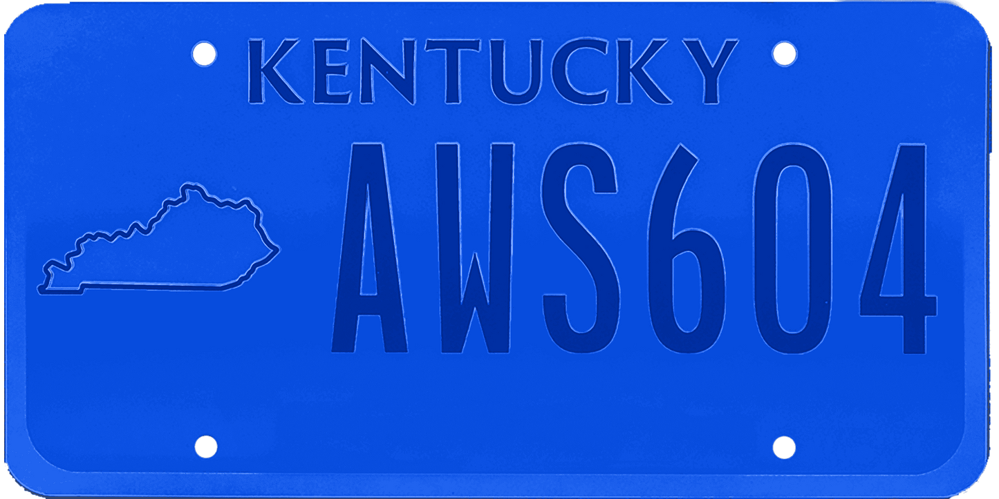 Kentucky License Plate Wrap Kit