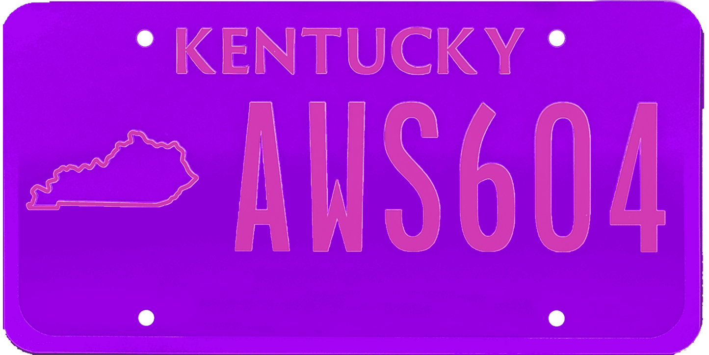 Kentucky License Plate Wrap Kit