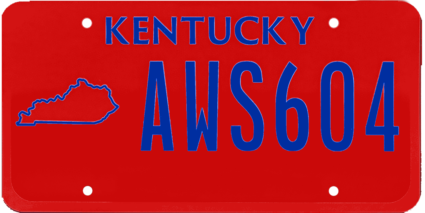 Kentucky License Plate Wrap Kit