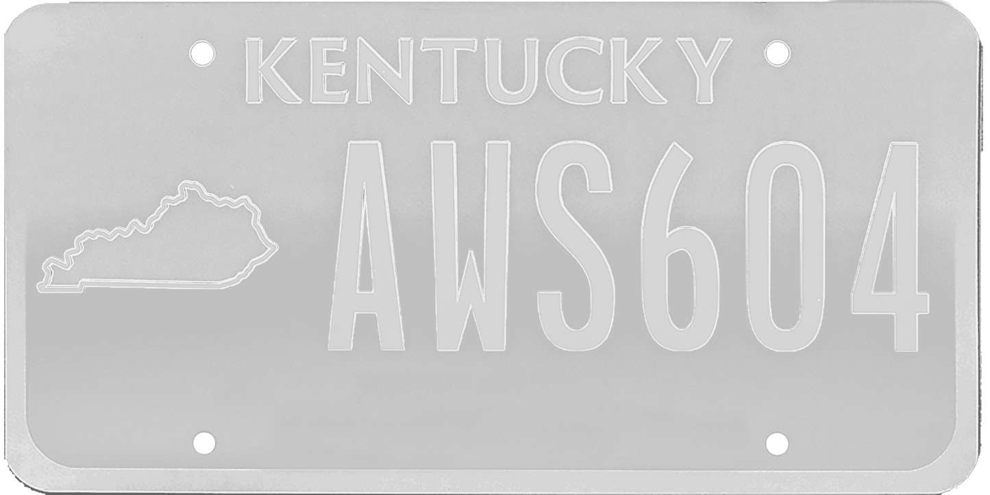 Kentucky License Plate Wrap Kit