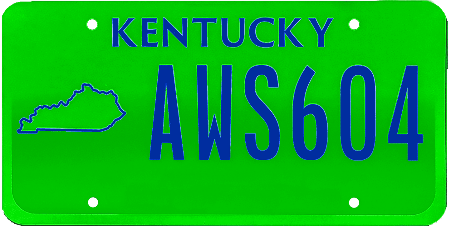 Kentucky License Plate Wrap Kit