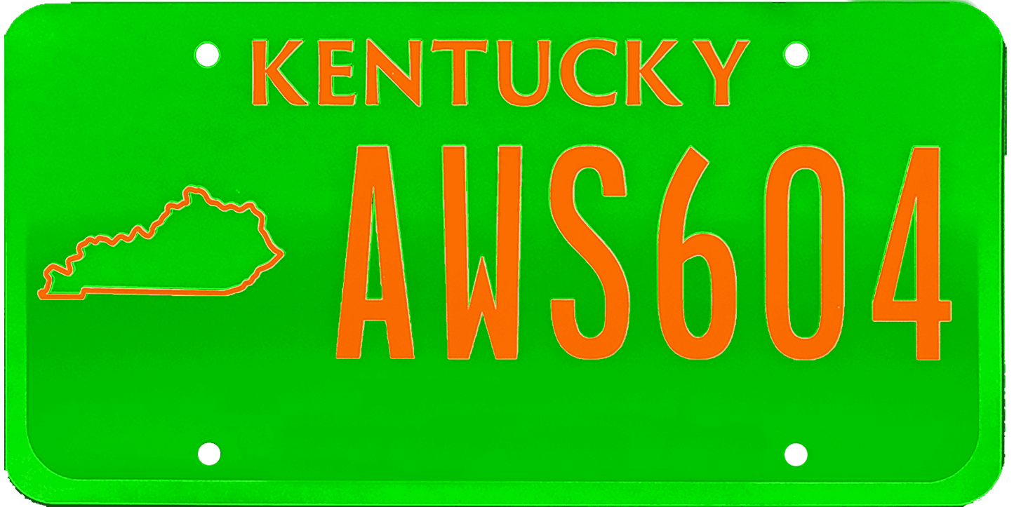 Kentucky License Plate Wrap Kit