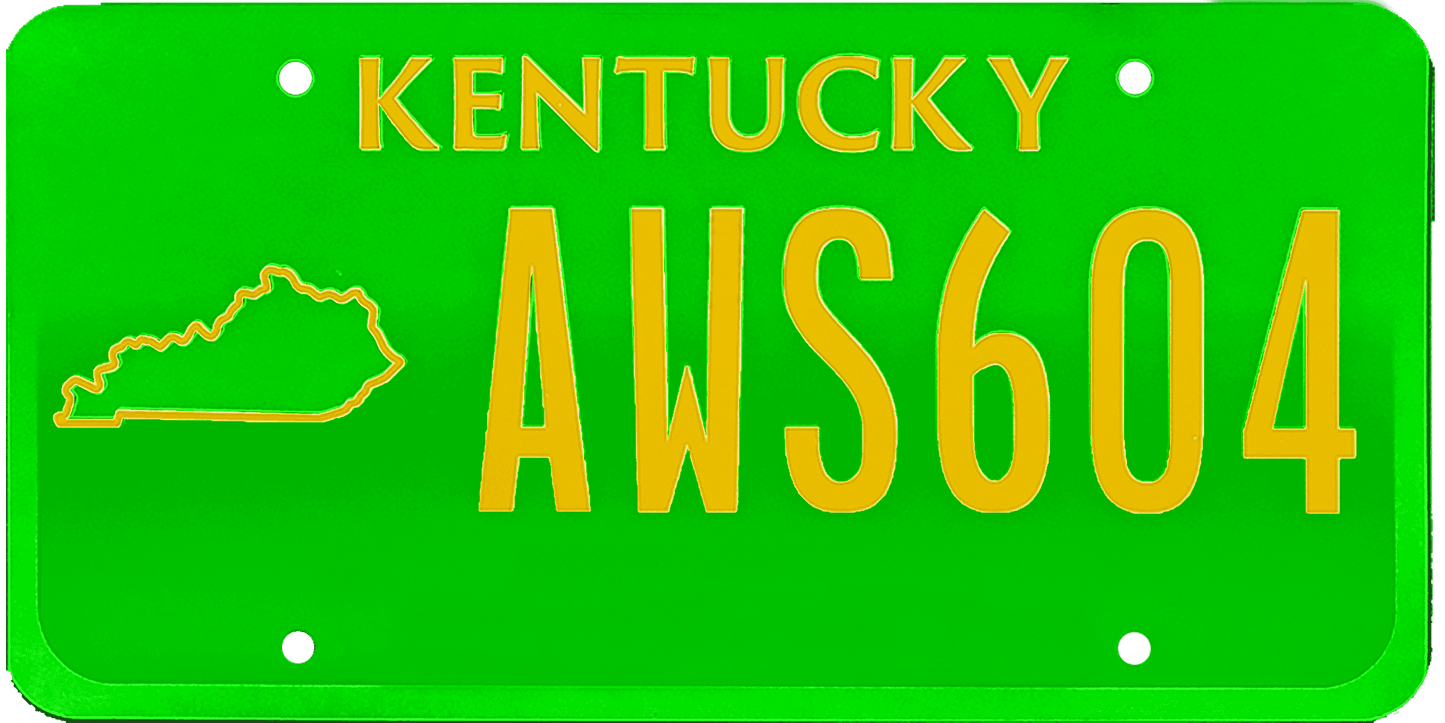 Kentucky License Plate Wrap Kit