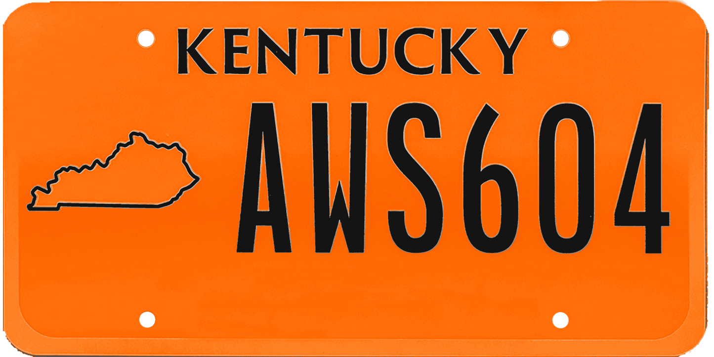 Kentucky License Plate Wrap Kit