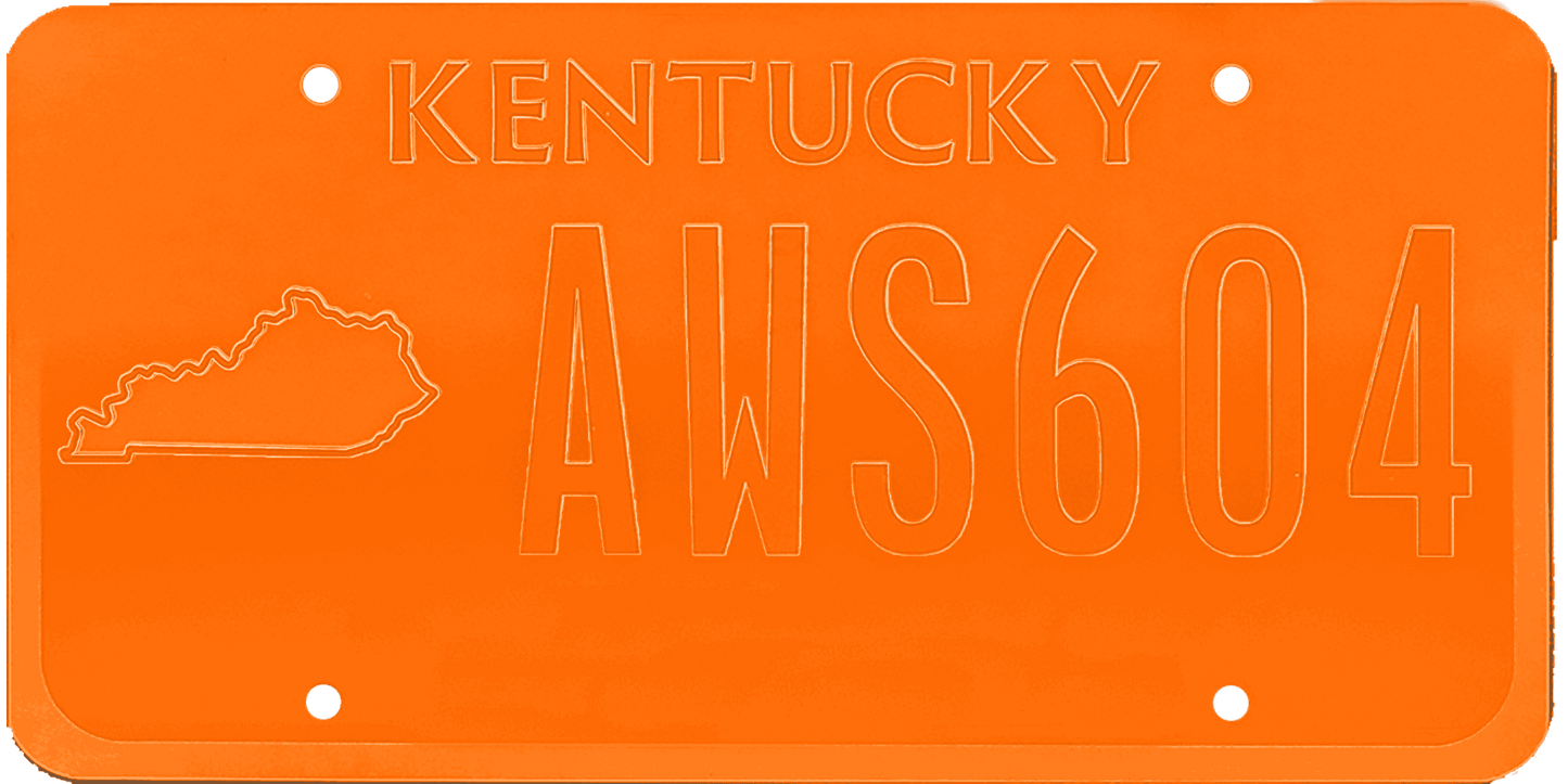 Kentucky License Plate Wrap Kit