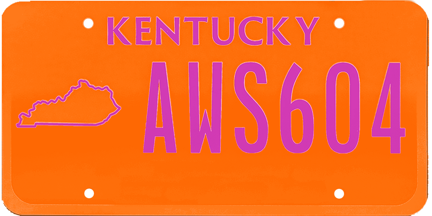 Kentucky License Plate Wrap Kit