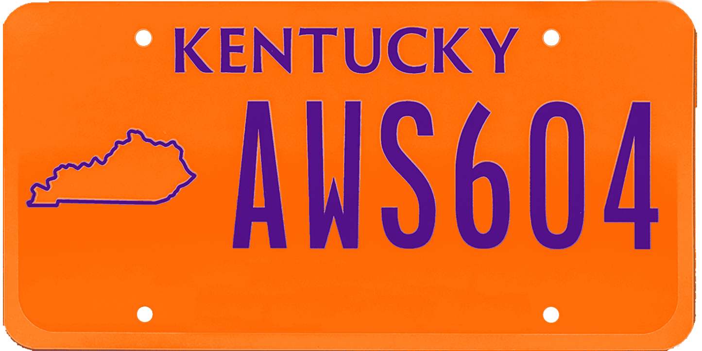 Kentucky License Plate Wrap Kit