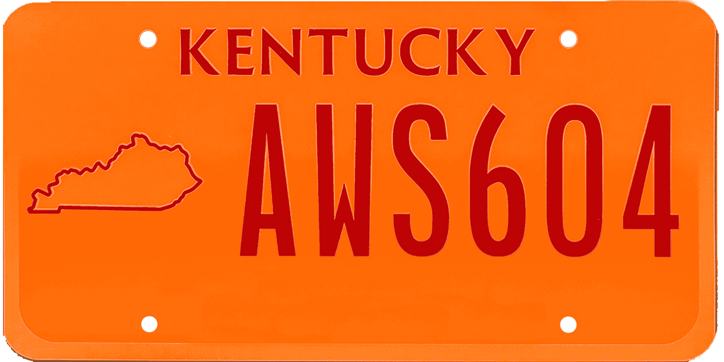 Kentucky License Plate Wrap Kit