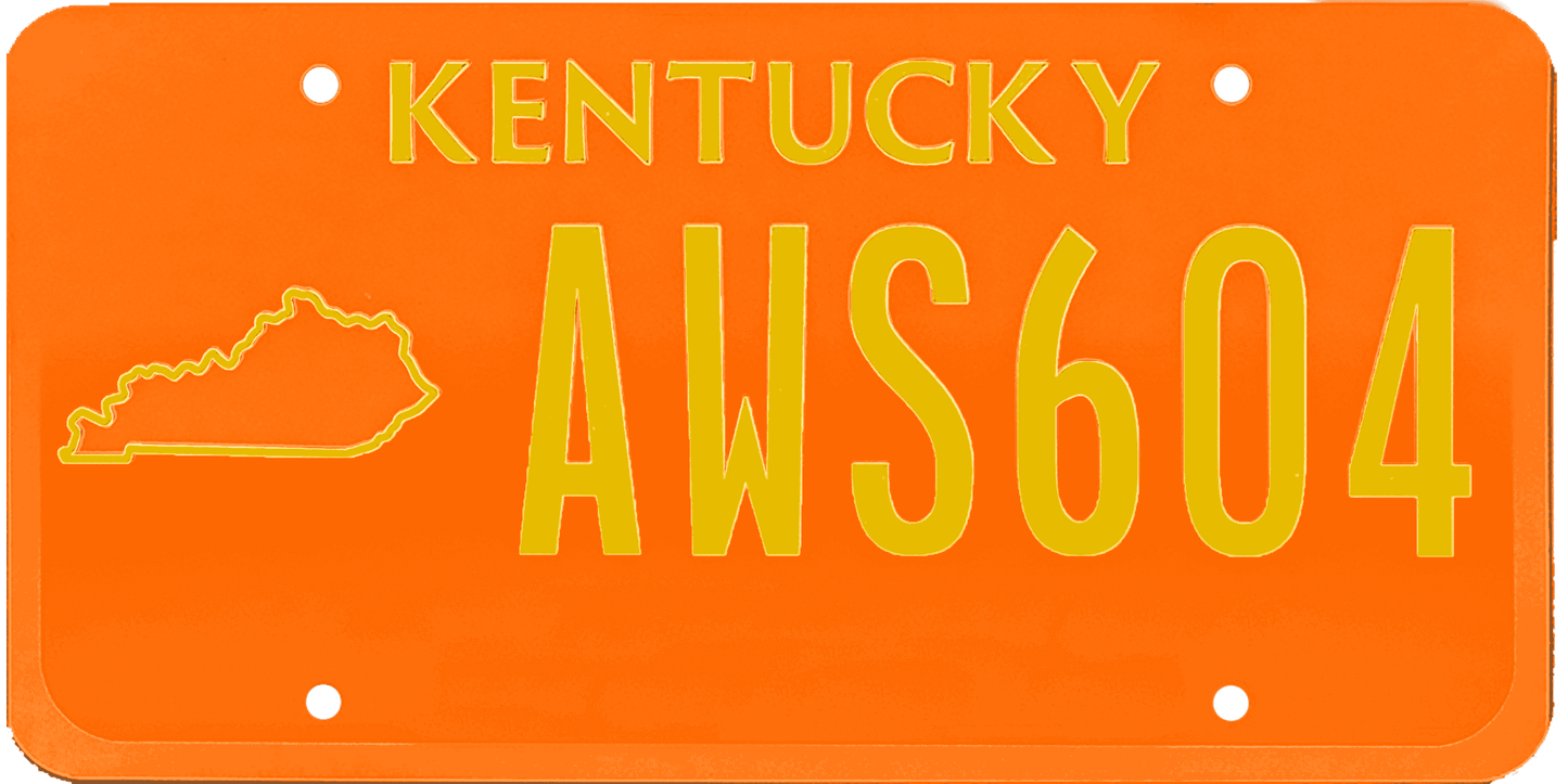 Kentucky License Plate Wrap Kit