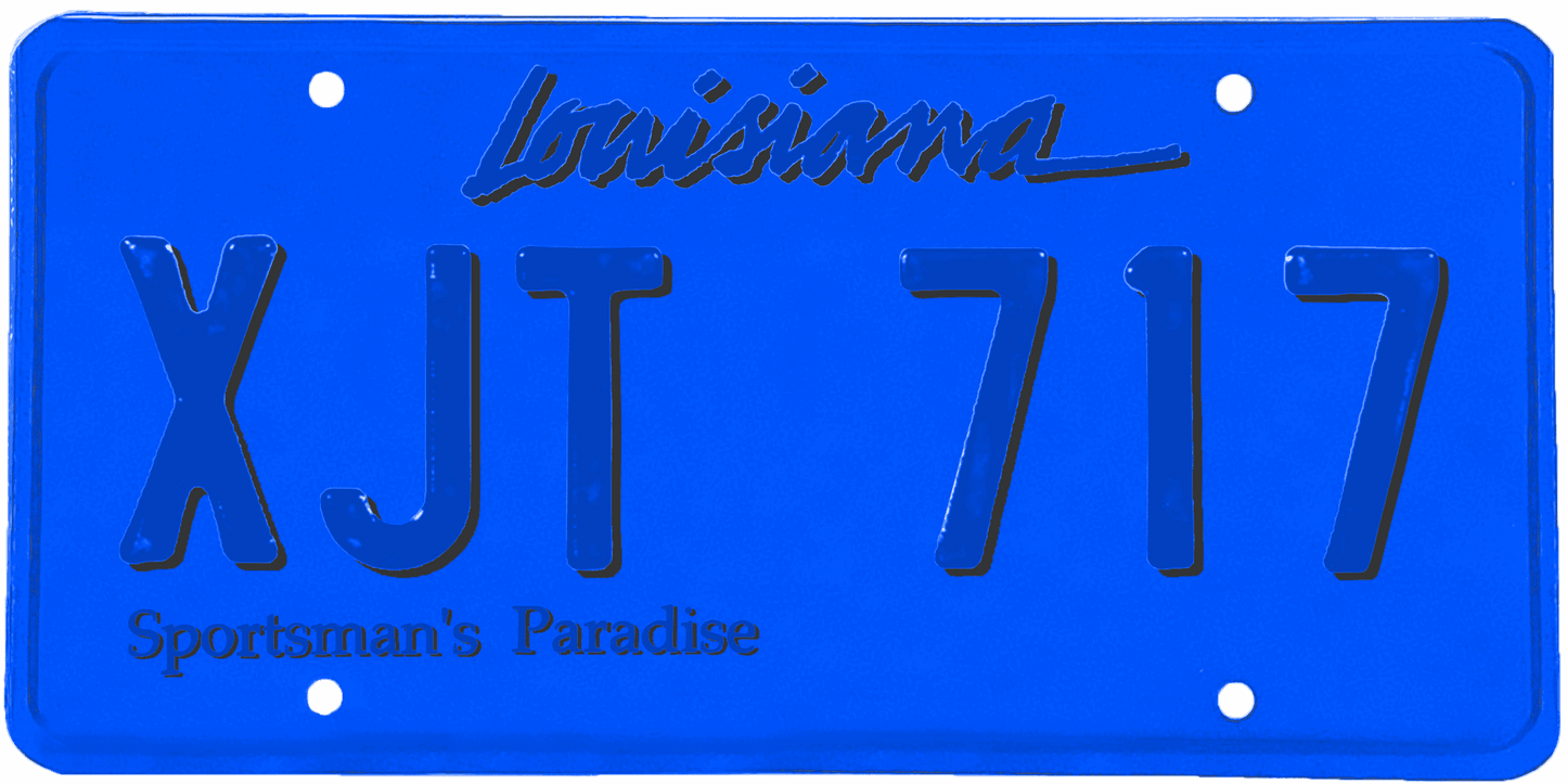 Louisiana License Plate Wrap Kit