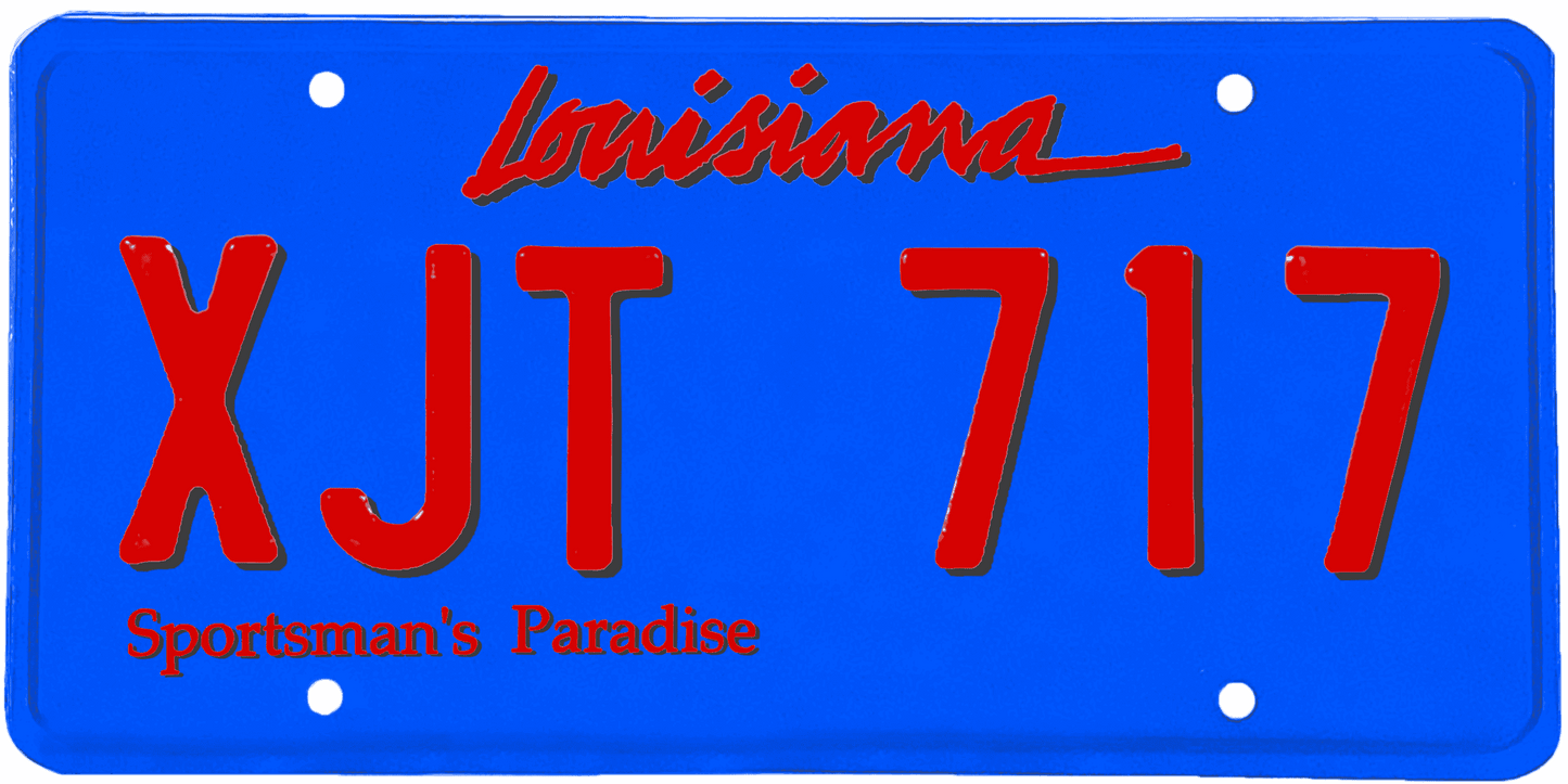 Louisiana License Plate Wrap Kit