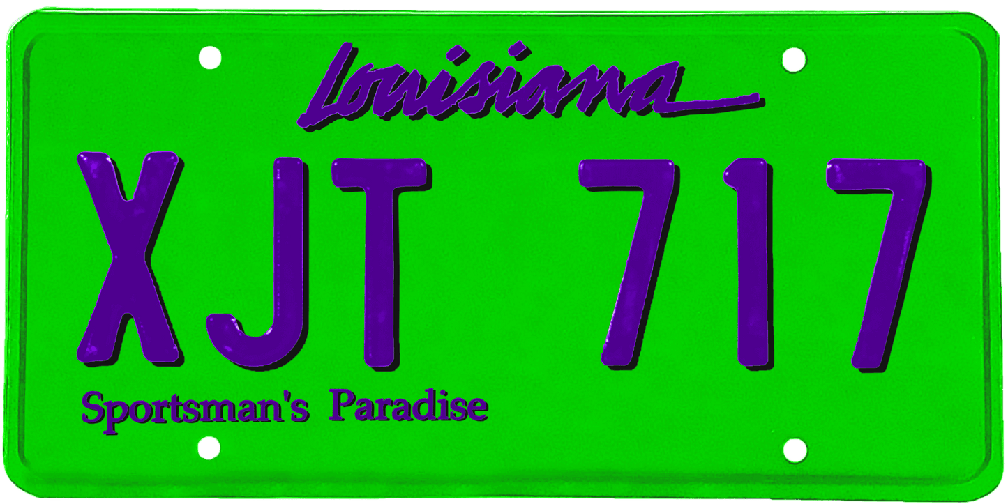 Louisiana License Plate Wrap Kit