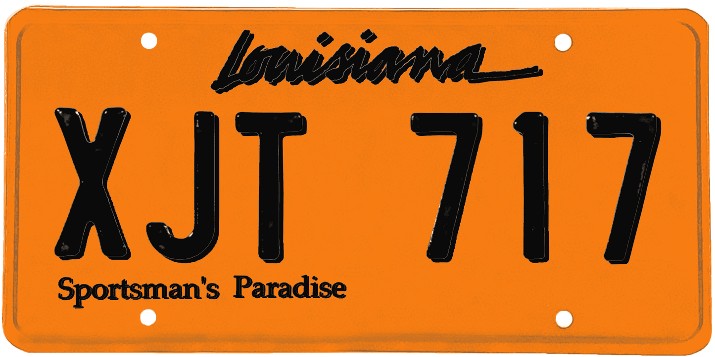 Louisiana License Plate Wrap Kit