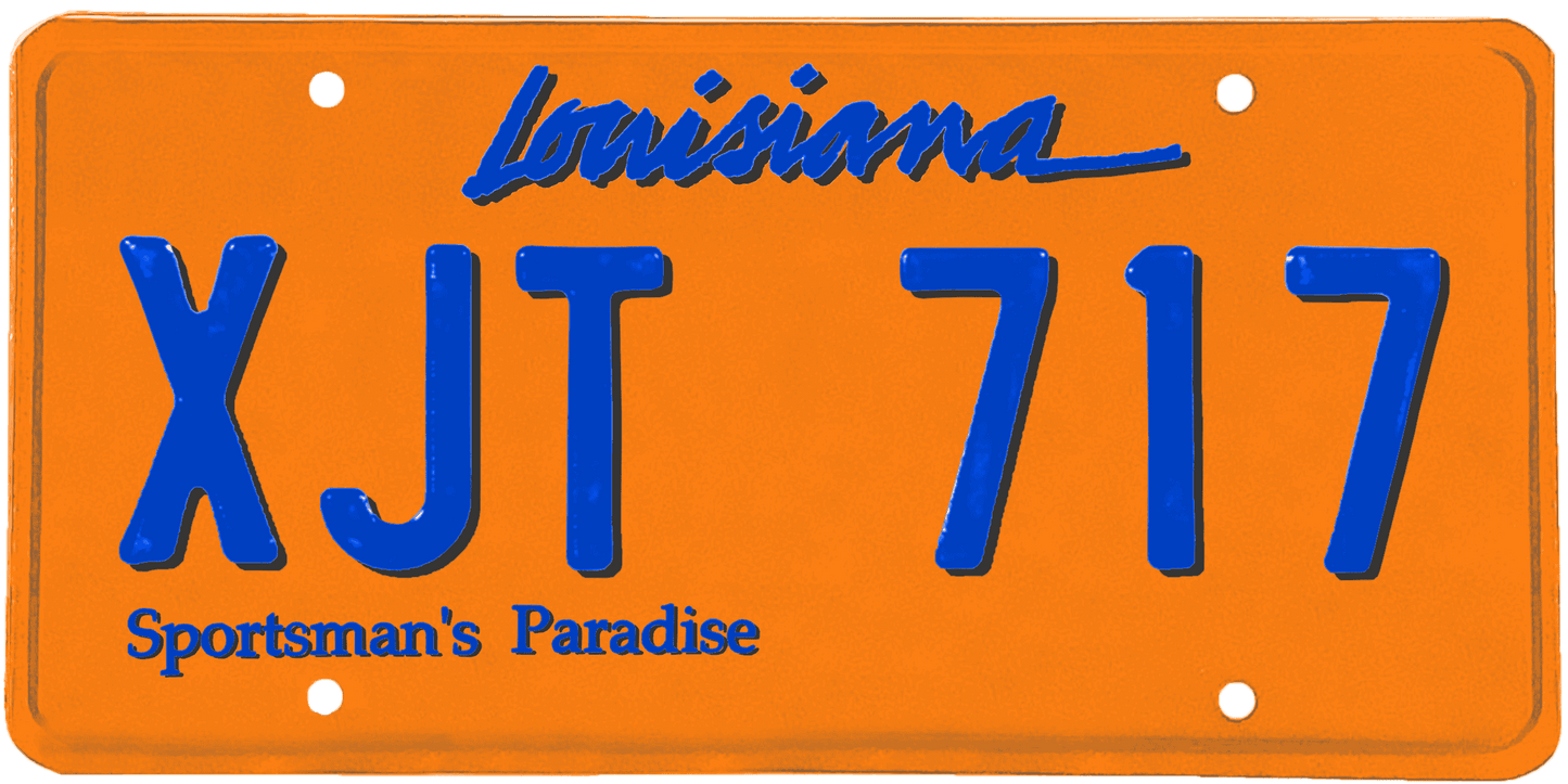 Louisiana License Plate Wrap Kit