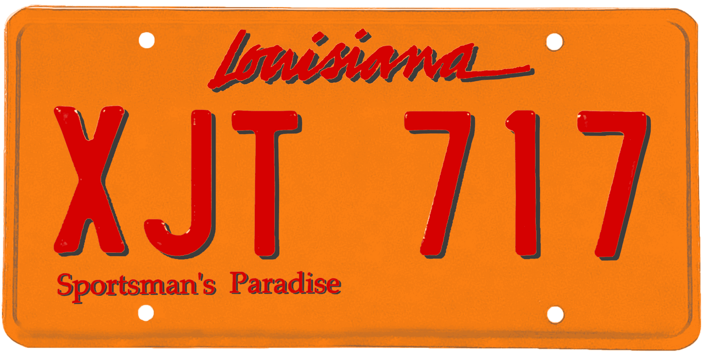 Louisiana License Plate Wrap Kit