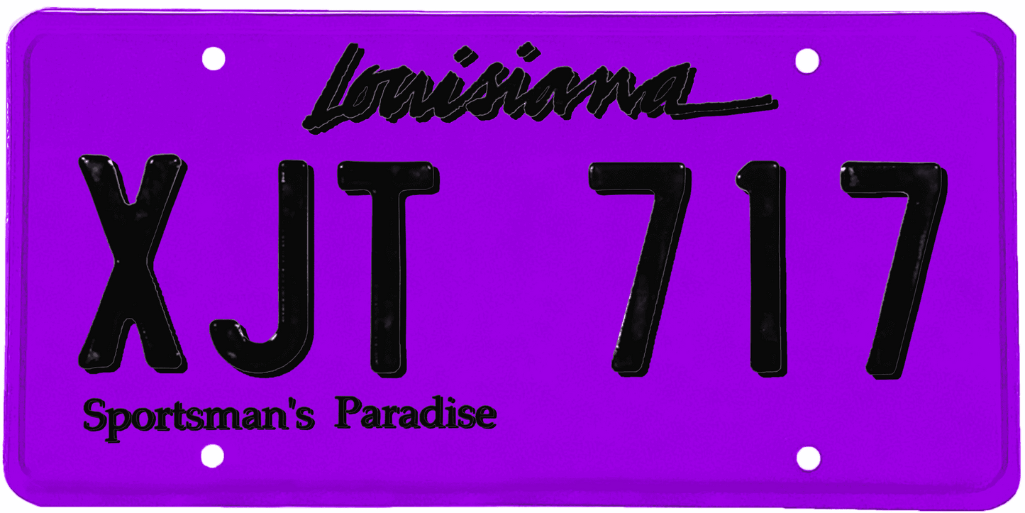 Louisiana License Plate Wrap Kit