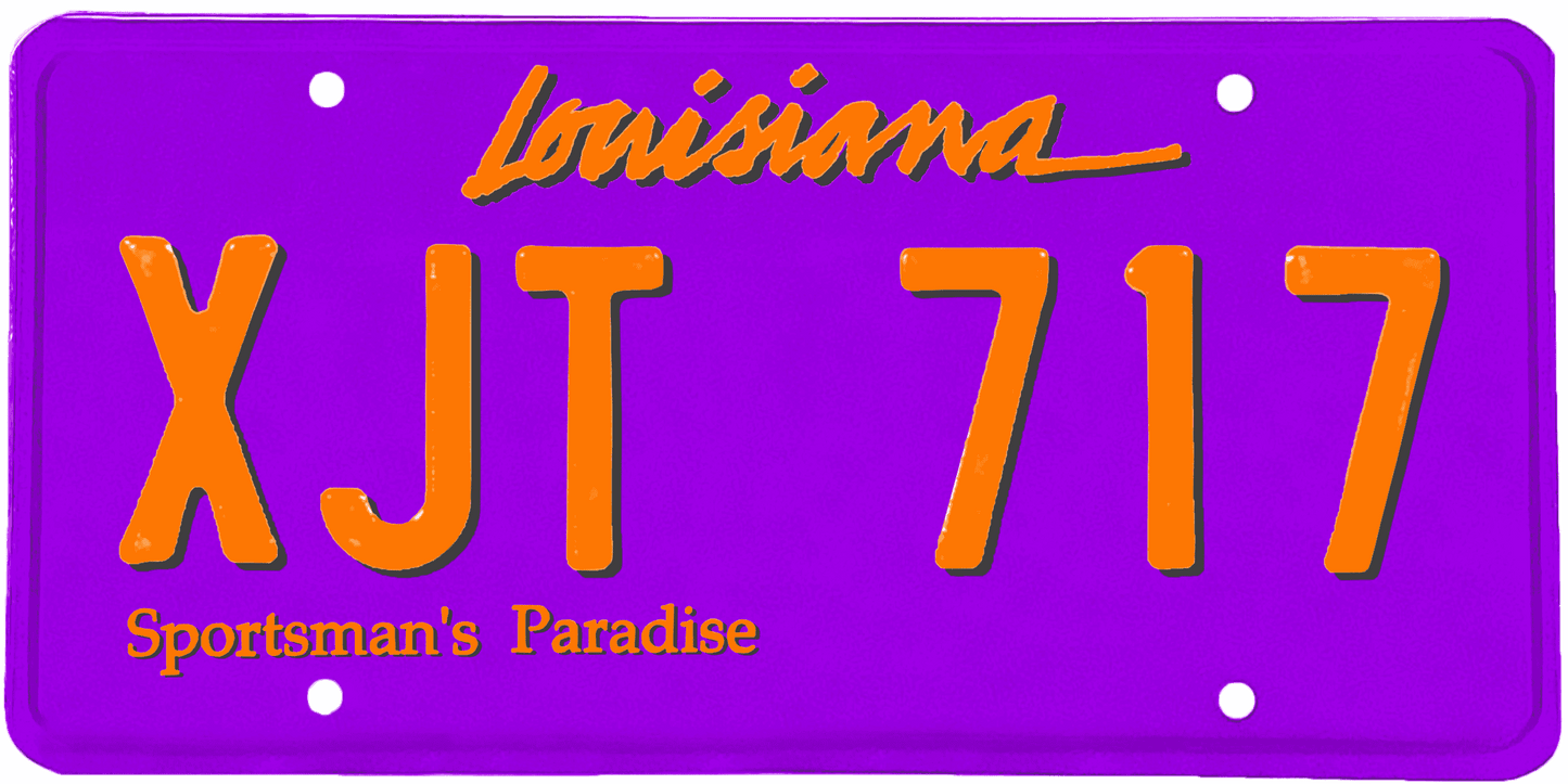 Louisiana License Plate Wrap Kit