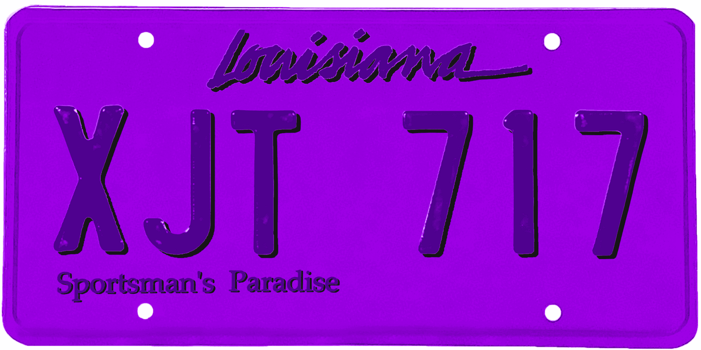 Louisiana License Plate Wrap Kit