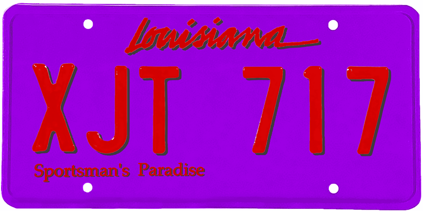 Louisiana License Plate Wrap Kit