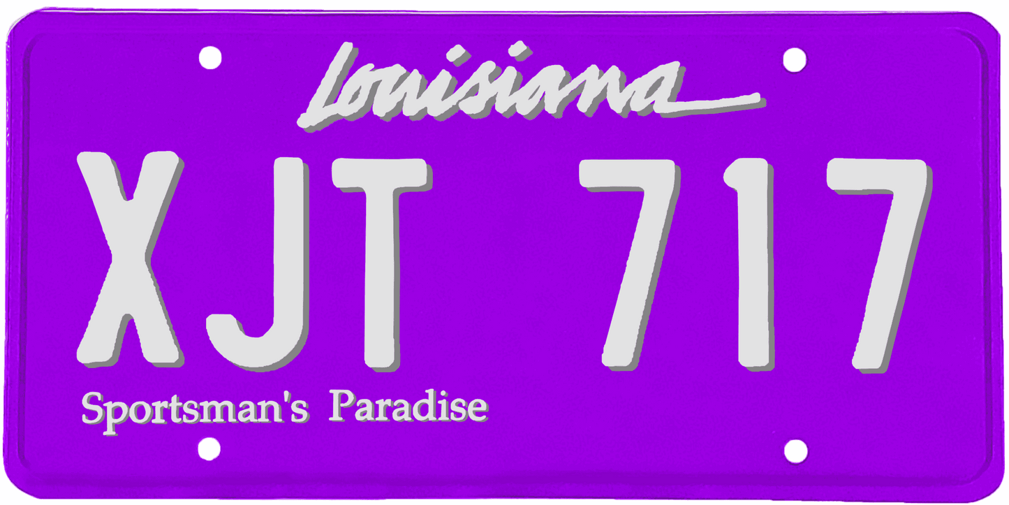 Louisiana License Plate Wrap Kit