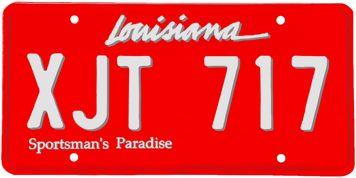 Louisiana License Plate Wrap Kit