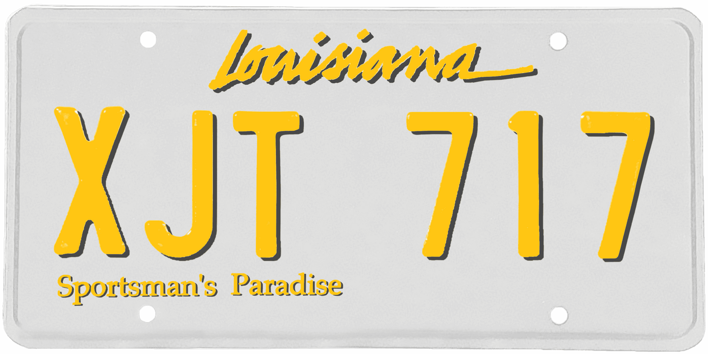 Louisiana License Plate Wrap Kit