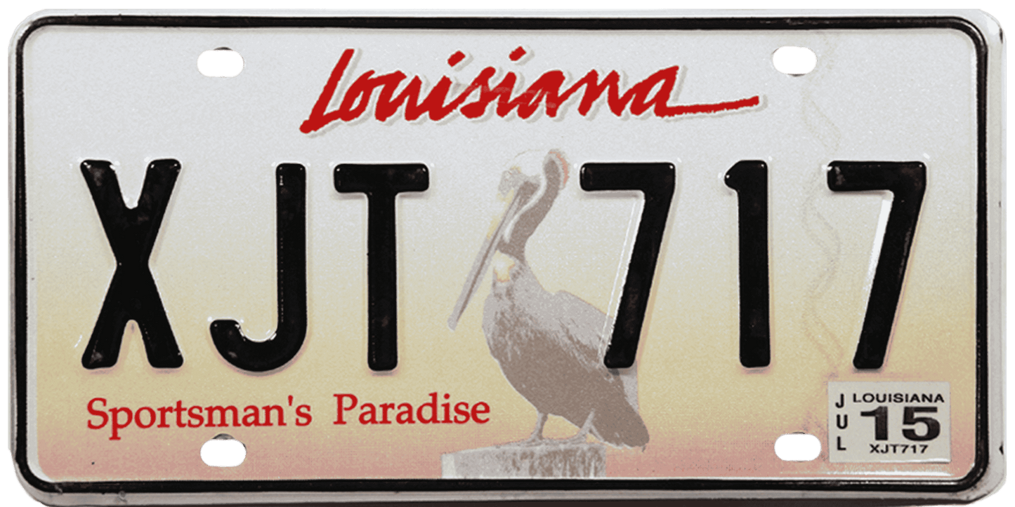 Louisiana License Plate Wrap Kit