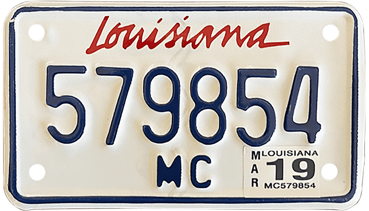 Louisiana Motorcycle License Plate Wrap Kit