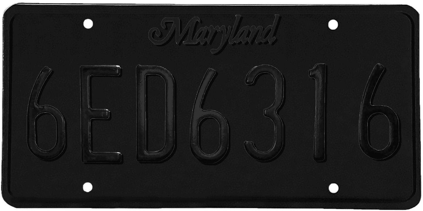 Maryland License Plate Wrap Kit