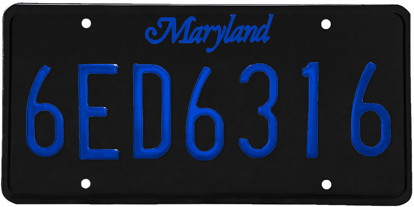 Maryland License Plate Wrap Kit