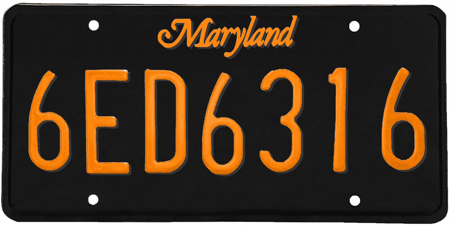 Maryland License Plate Wrap Kit