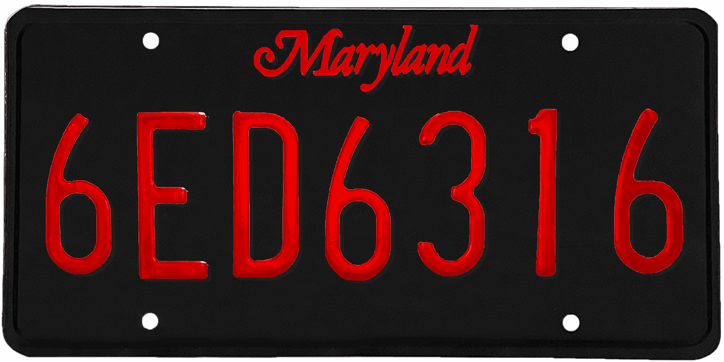 Maryland License Plate Wrap Kit