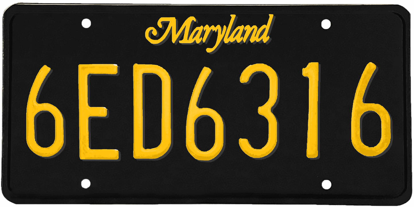 Maryland License Plate Wrap Kit