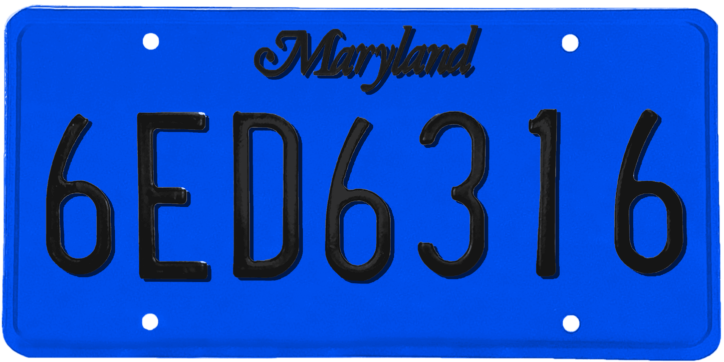 Maryland License Plate Wrap Kit