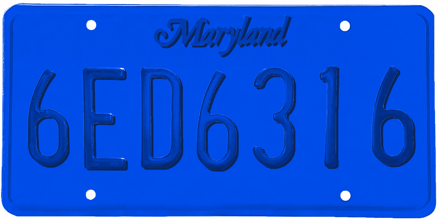 Maryland License Plate Wrap Kit