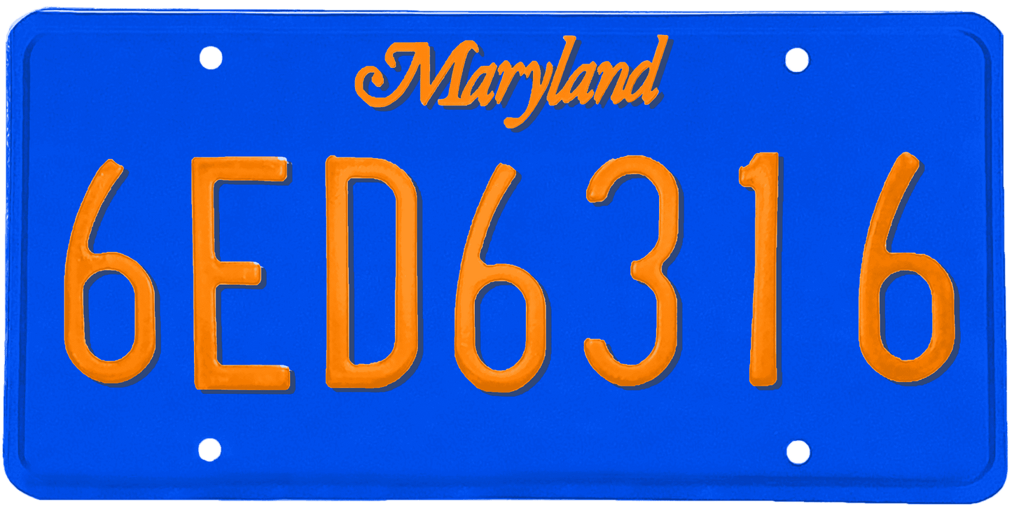 Maryland License Plate Wrap Kit