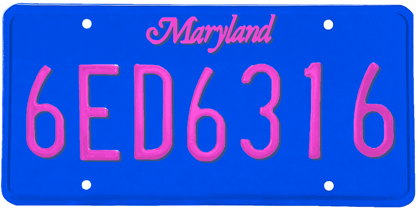 Maryland License Plate Wrap Kit