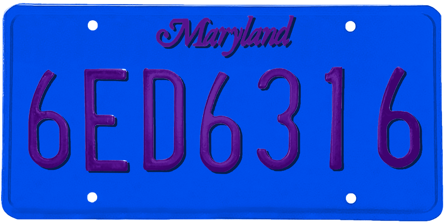 Maryland License Plate Wrap Kit