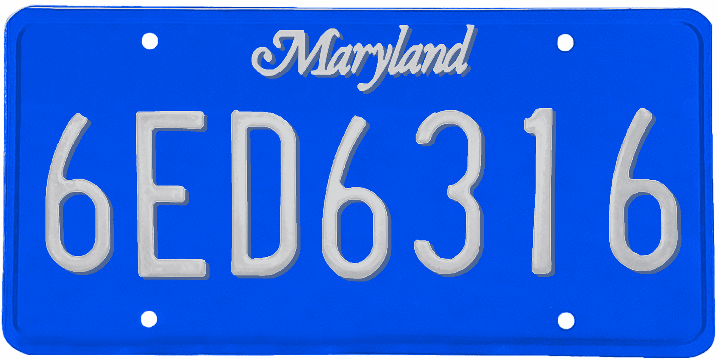 Maryland License Plate Wrap Kit