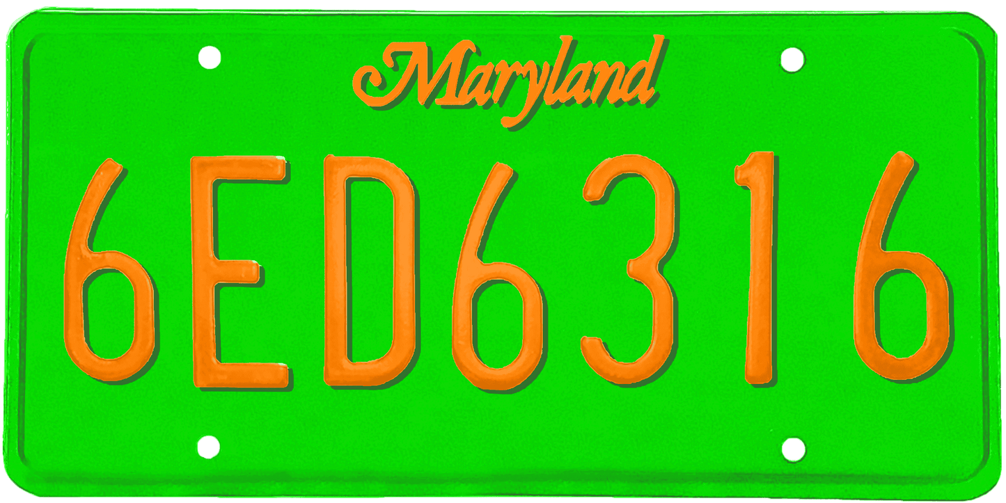 Maryland License Plate Wrap Kit