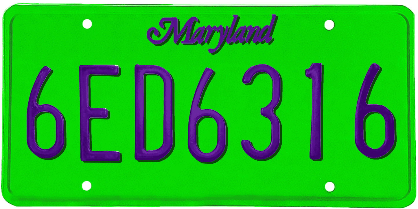 Maryland License Plate Wrap Kit